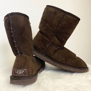 Uggs Brown Short Classic Style Boots Furry EUC